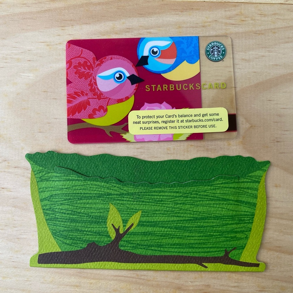 2 Vintage Birds in a Nest Starbucks Cards - Picture 2 of 4